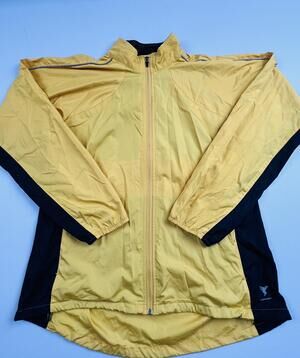 In Sport Jacket Mens XL Yellow Black Full Zip Cycling Windbreaker Reflective
